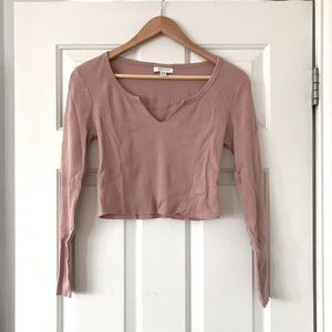 Pink Cropped Longsleeve